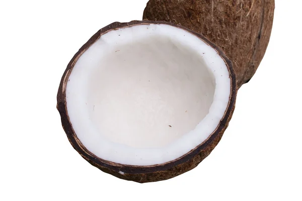 緑の背景にココナッツのクローズアップ — ストック写真