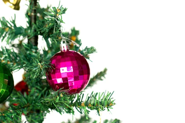 Árbol Navidad Decorado Con Adornos Coloridos Diseño Copyspace Para Hacer —  Fotos de Stock