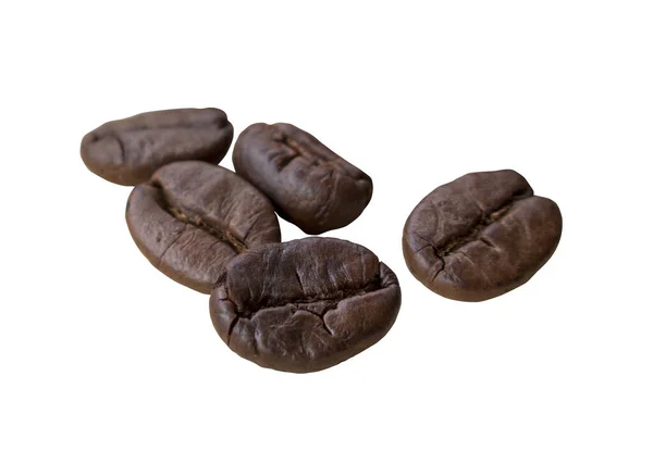 Kaffeebohnen Und Beeren Auf Holzplatte — Stockfoto