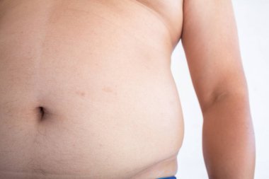 Şişman adamın vücudunun kapanması..