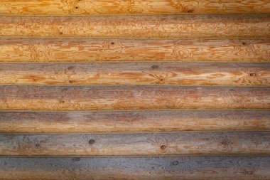 Çok sayıda paralel ahşap günlükleri ile kalkan. Arka plan.