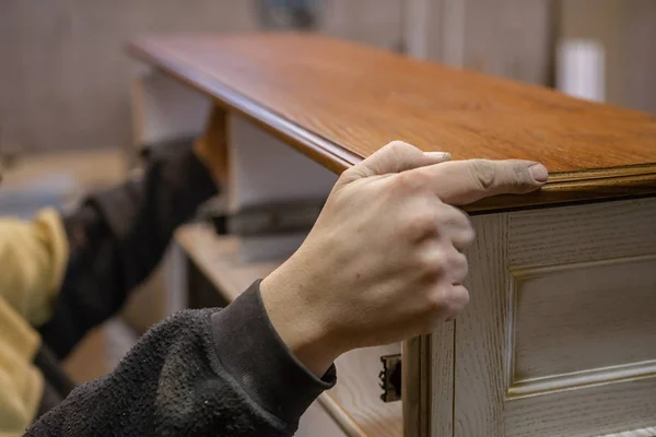 Making Furniture Wood Work Carpenter Carpentry Tools Carpentry Workshop — Stock Photo, Image