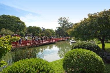 BUENOS AIRES, ARJANTINA - 4 Mart 2019 Japon Bahçesi.