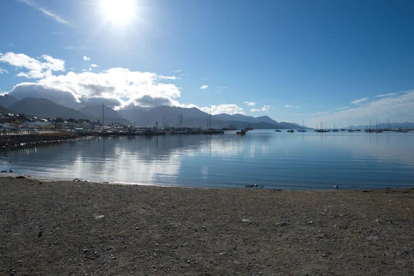 Ushuaia Argentine Mars 2019 Soleil Sur Baie Ushuaia — Photo