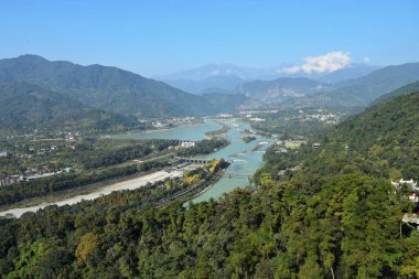 Dujiangyan sulama sistemi, Sichuan, Çin