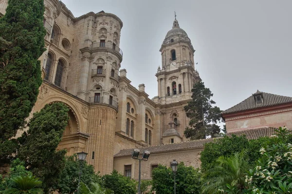 Utsikt Över Malagas Katedral Andalusien Spanien — Stockfoto