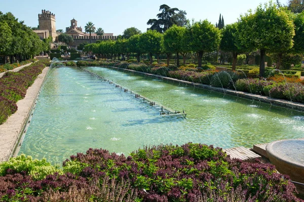 Cordoba Andalusia Španělsko August 2018 Hrad Křesťanských Panovníků Zahrad — Stock fotografie