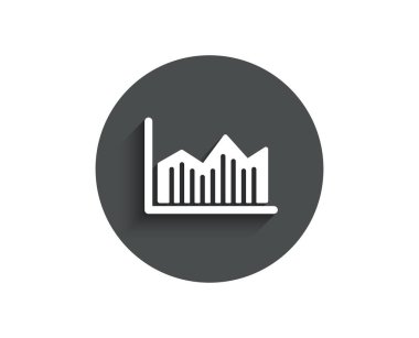 Beyaz arka plan üzerinde izole mali grafik basit simgesini
