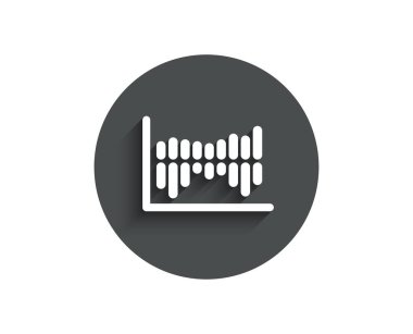 Sütun grafiği basit simgesi beyaz arka plan üzerinde izole