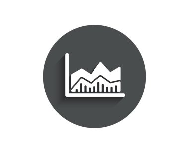 Beyaz arka plan üzerinde izole çizgi grafik simgesini