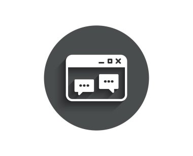 Tarayıcı penceresi basit simgesi beyaz arka plan üzerinde izole