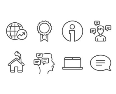 Konuşma kümesi iletileri, beyaz arka plan üzerinde izole ödül ve iletileri simgeler