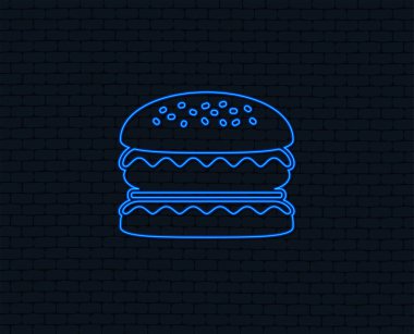 Hamburger simge siyah arka plan üzerine