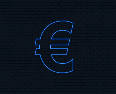 Euro işareti simgesi siyah arka plan üzerine