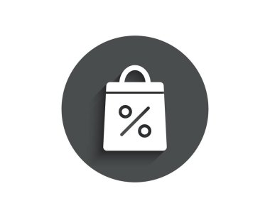 Basit düz alışveriş sepeti satırı simgesi