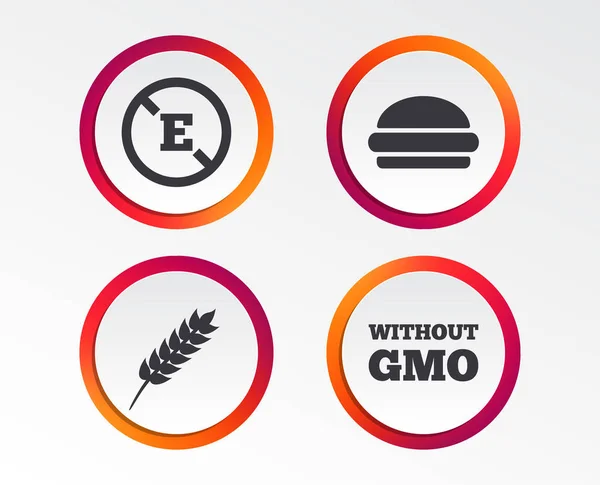 Symbole Für Lebensmittelzusatzstoffe Auf Weißem Hintergrund — Stockvektor