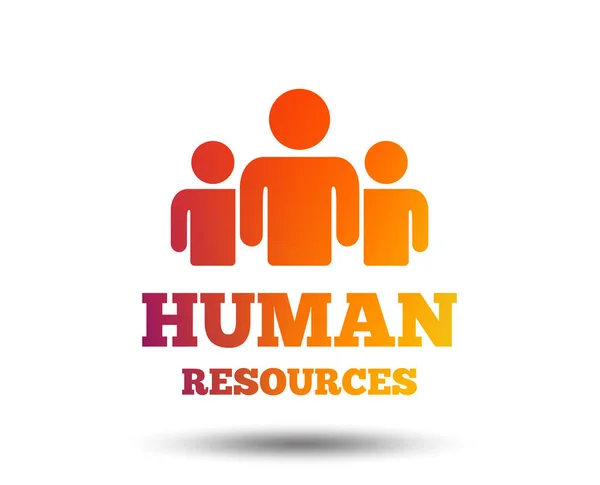 Human Resources Sign Icon Isolated White Background — Stock Vector