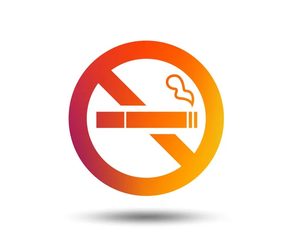 Žádná Ikona Podepsat Kouření Izolovaných Bílém Pozadí — Stockový vektor