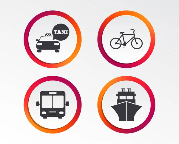 Iconos Transporte Aislados Sobre Fondo Blanco — Vector de stock