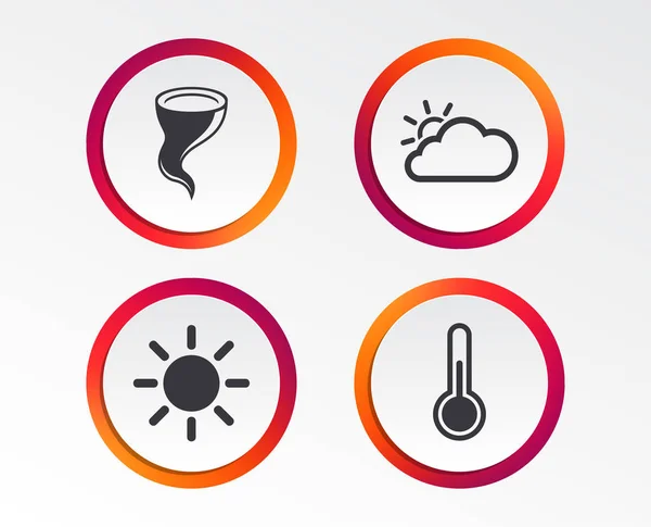 Weather Icons Isolated White Background — Stock Vector