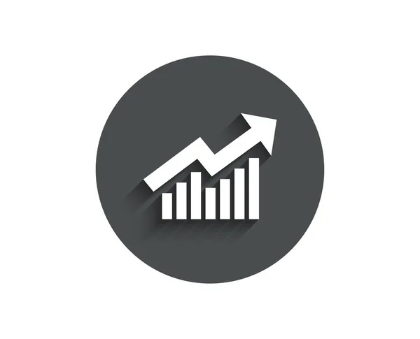 Grafico Semplice Icona Segnala Grafico Segno Crescita Delle Vendite Simbolo — Vettoriale Stock