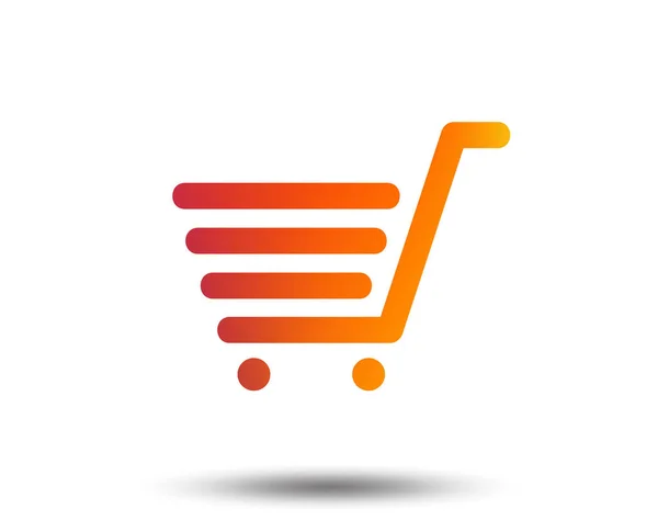 Shopping Cart Segno Icona Pulsante Acquisto Online Elemento Design Sfumato — Vettoriale Stock