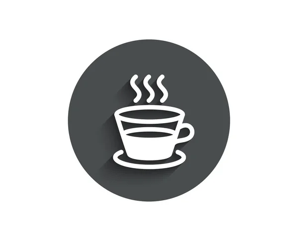 Coffee Tea Simple Icon Hot Drink Sign Fresh Beverage Symbol — Stock Vector