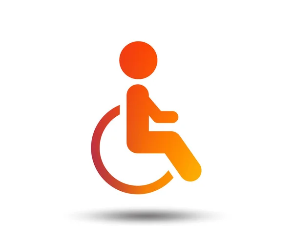 Icône Signe Désactivé Symbole Humain Fauteuil Roulant Panneau Invalide Pour — Image vectorielle