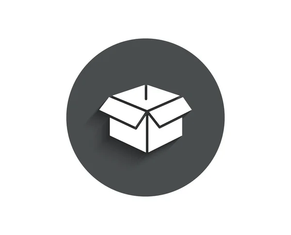 Άνοιξε Κουτί Απλό Εικονίδιο Logistics Παράδοσης Σημάδι Αγροτεμάχια Παρακολούθησης Σύμβολο — Διανυσματικό Αρχείο