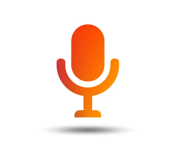 Microphone Icon Speaker Symbol Live Music Sign Blurred Gradient Design — Stock Vector