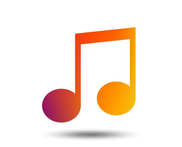 Icône Signe Note Musique Symbole Musical Élément Design Flou Dégradé — Image vectorielle
