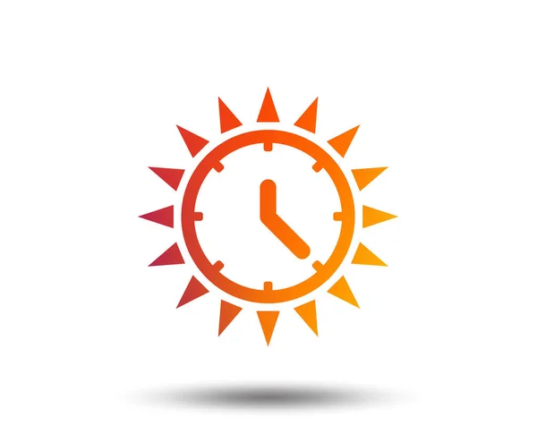 Het Pictogram Van Zomertijd Zonnige Dagteken Daylight Saving Time Symbool — Stockvector