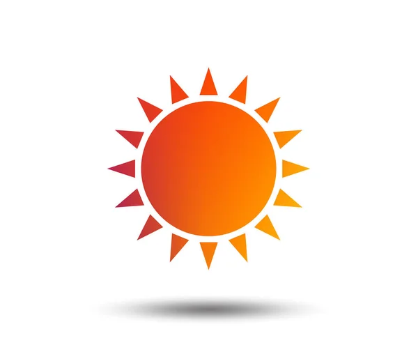 Ícone Solar Símbolo Verão Luz Solar Sinal Tempo Quente Elemento — Vetor de Stock