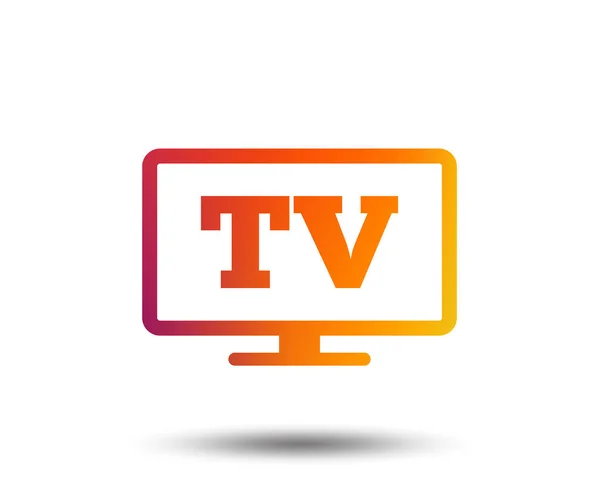 Widescreen Sign Icon Television Set Symbol Blurred Gradient Design Element — Stock Vector