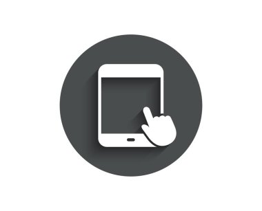 tablet pc simgesi beyaz zemin üzerine