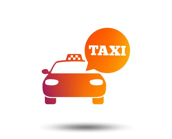 Ikona Znak Samochód Taxi Białym Tle — Wektor stockowy