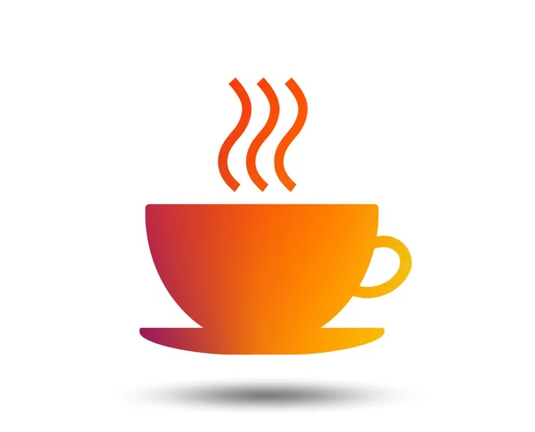 Kahve Fincanı Işareti Simgesi Beyaz Arka Plan Üzerinde — Stok Vektör