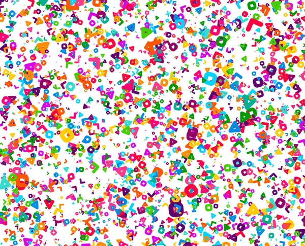 Pièces Confettis Colorés Sur Fond Blanc — Image vectorielle