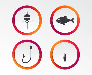 Beyaz arka plan üzerinde balıkçılık simgeler