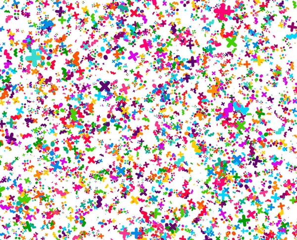 Pièces Confettis Colorés Sur Fond Blanc — Image vectorielle