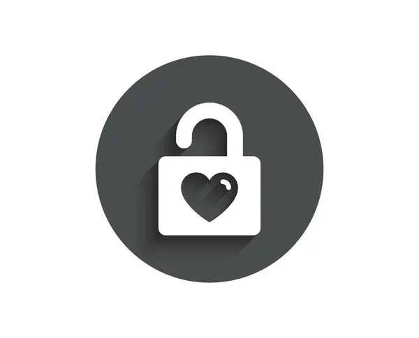 Locker Heart Simple Icon White Background — Stock Vector