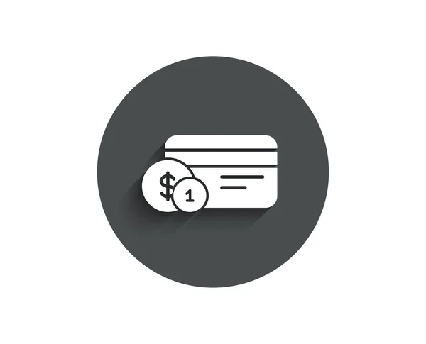 Cartão Crédito Ícone Simples Fundo Branco — Vetor de Stock