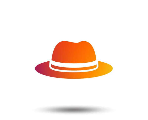 Top Hat Sign Icon Classic Headdress Symbol Blurred Gradient Design — Stock Vector