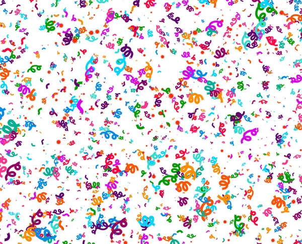 Carnaval Festival Confetti Des Morceaux Confettis Colorés Fête Célébration Arrière — Image vectorielle