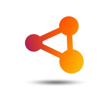 Pay işareti kutsal kişilerin resmi. Bağlantı teknolojisi sembolü. Degrade tasarım öğesi bulanık. Canlı grafik düz simge. Vektör