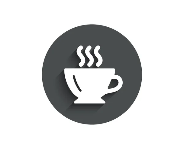 Taza Café Icono Simple Signo Bebida Caliente Símbolo Capuchino Botón — Archivo Imágenes Vectoriales