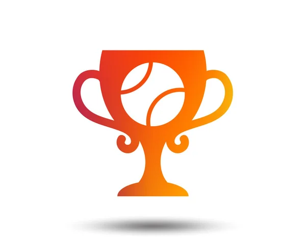 Tenisový Míč Ikona Podepsat Sportovní Symbol Pohár Pro Vítěze Ocenění — Stockový vektor