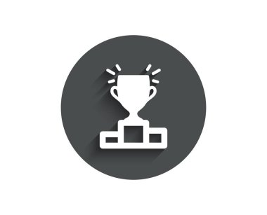 Kazanan podyum basit simgesi beyaz arka plan üzerinde