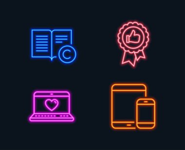 Olumlu geribildirim, Web aşk ve siyah arka plan üzerine telif hakkı simgeleri