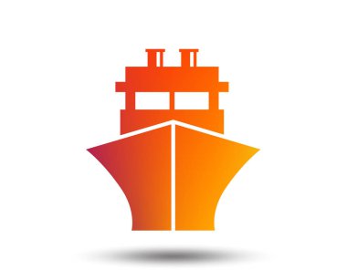 Beyaz arka plan üzerinde gemi veya tekne işareti simgesi